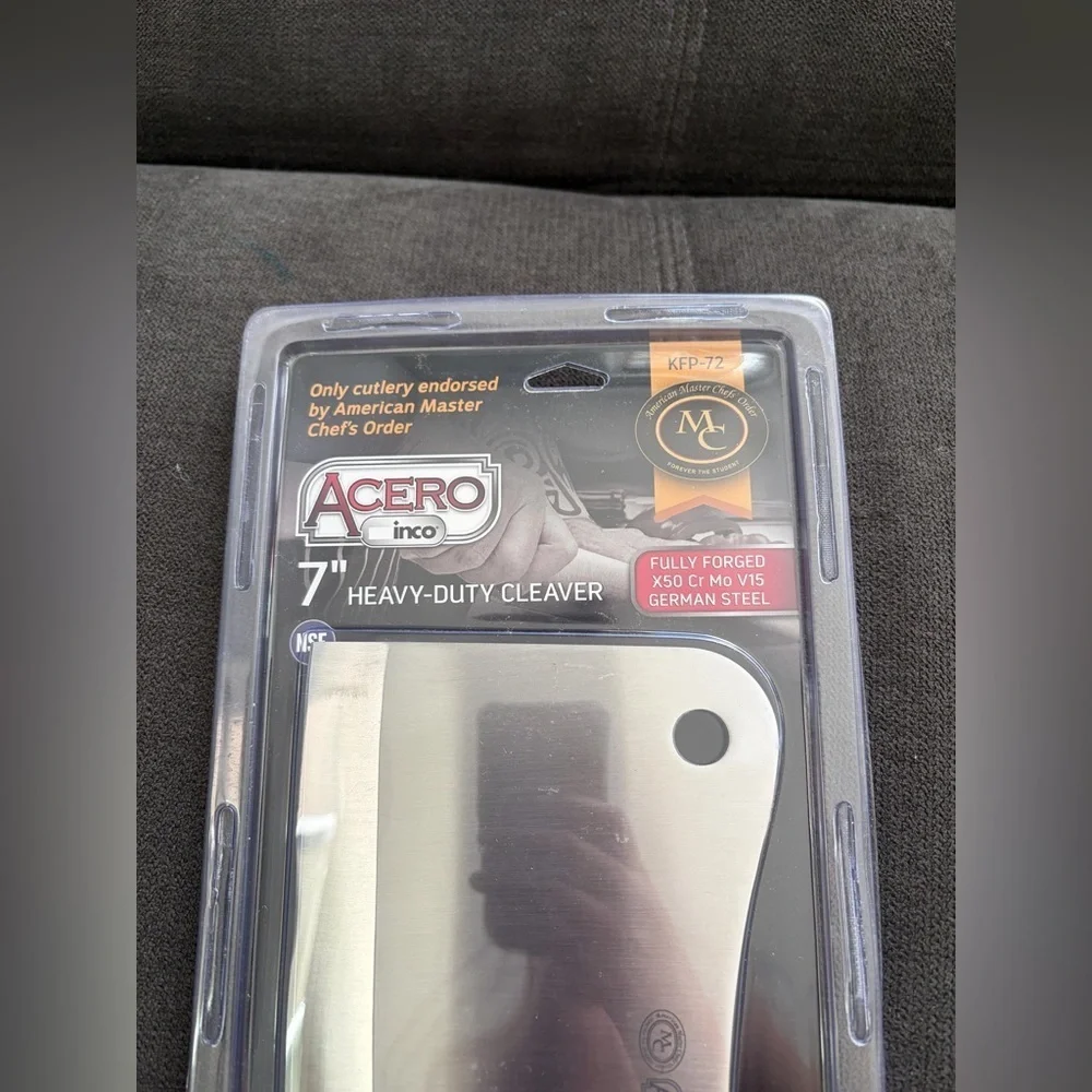 Acero Heavy-Duty Cleaver with Black Handle